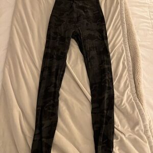 Lululemon Align Green/Black Camouflage Print Leggings